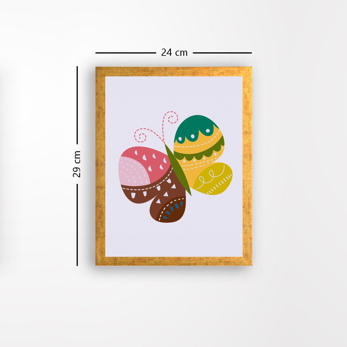 Quadro Decorativo MDF Emoldurado - Arte Multicolor 24x29cm com Moldura de Madeira 2cm