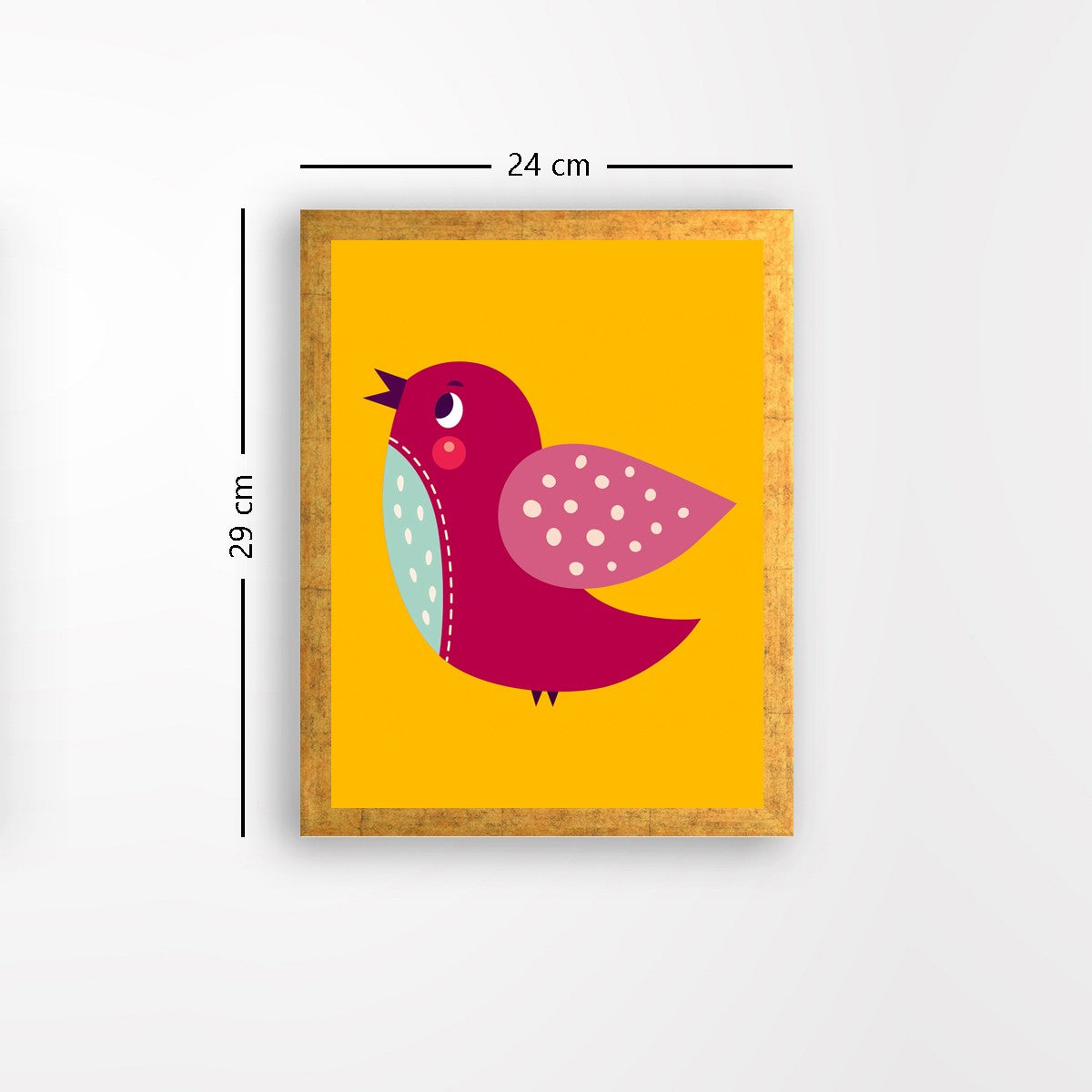 Quadro Decorativo MDF Emoldurado - Arte Multicolor 24x29cm com Moldura de Madeira 2cm