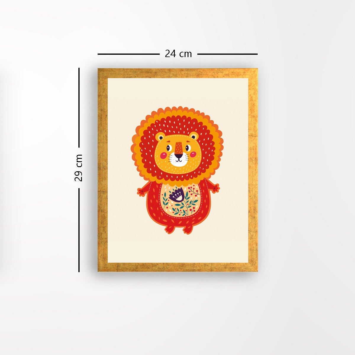 Quadro Decorativo MDF Emoldurado - Arte Multicolor 24x29cm com Moldura de Madeira 2cm