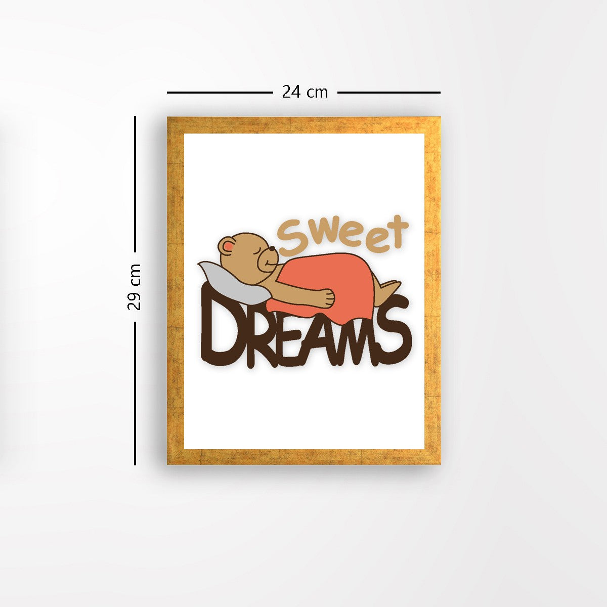 Quadro Decorativo MDF Emoldurado - Arte Multicolor 24x29cm com Moldura de Madeira 2cm