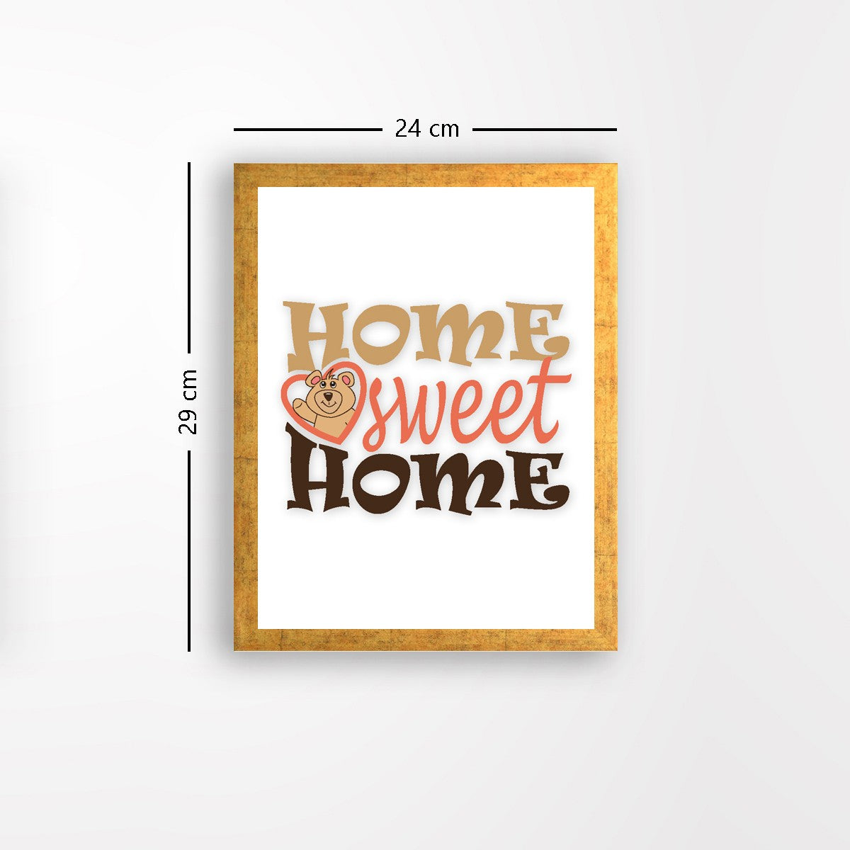 Quadro Decorativo MDF Emoldurado - Arte Multicolor 24x29cm com Moldura de Madeira 2cm