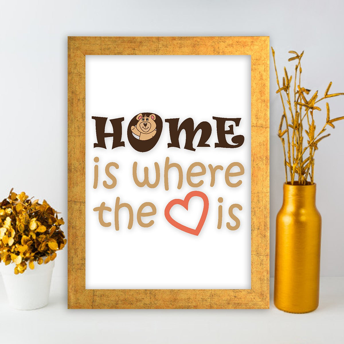 Quadro Decorativo MDF Emoldurado - Arte Multicolor 24x29cm com Moldura de Madeira 2cm