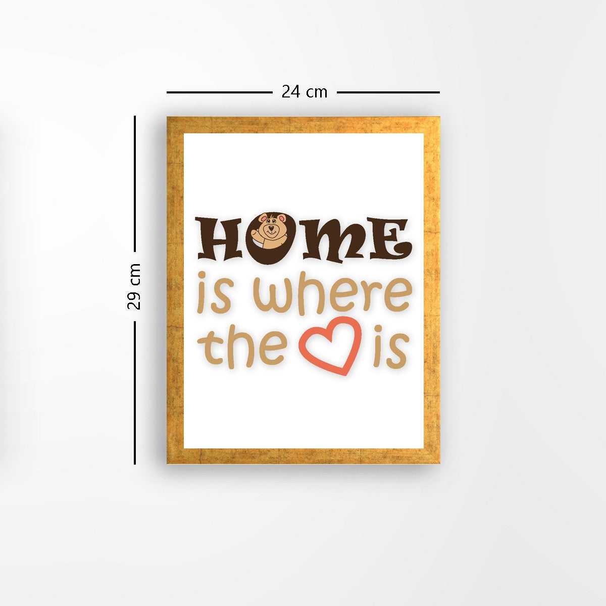 Quadro Decorativo MDF Emoldurado - Arte Multicolor 24x29cm com Moldura de Madeira 2cm