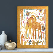 Quadro Decorativo MDF Emoldurado - Arte Multicolor 24x29cm com Moldura de Madeira 2cm