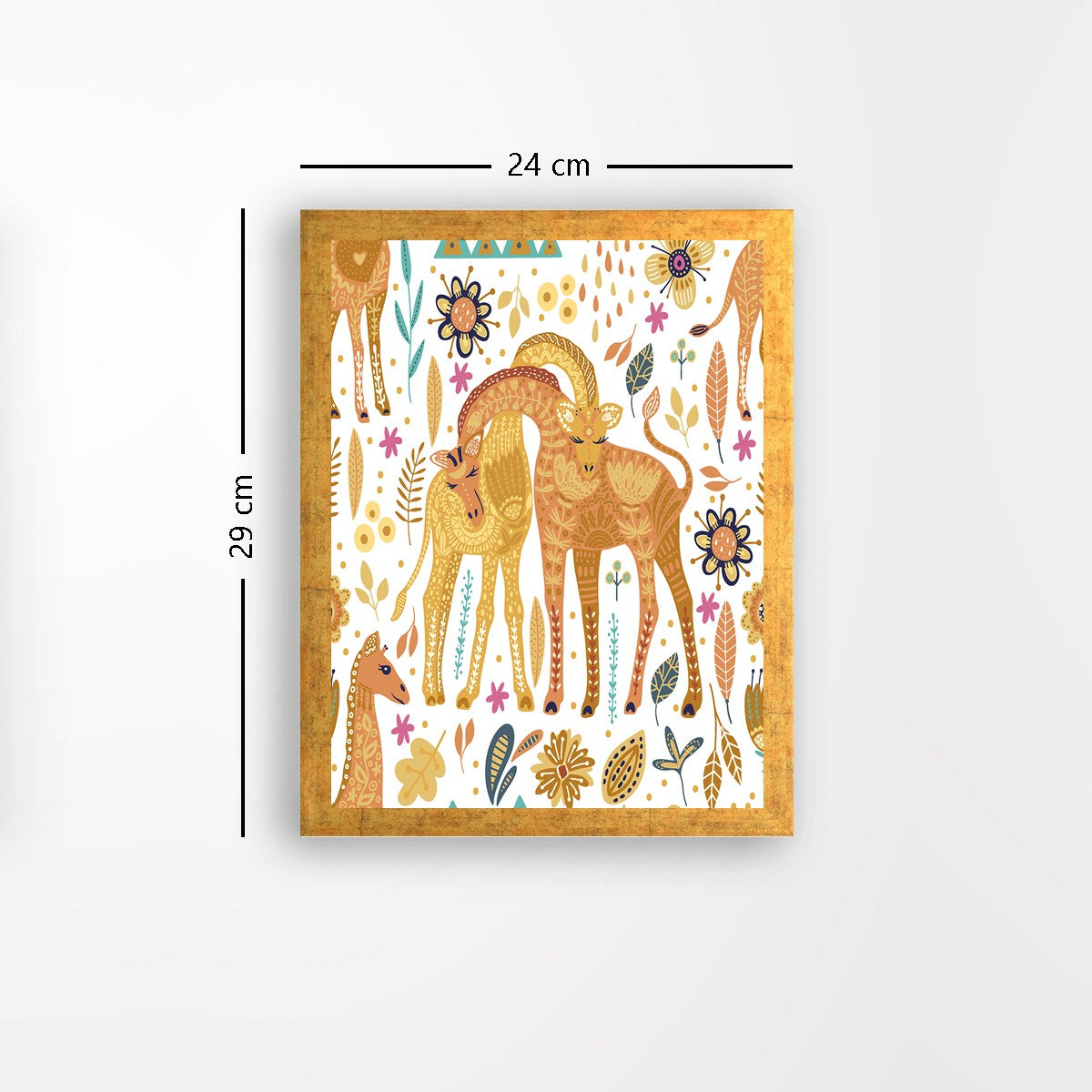 Quadro Decorativo MDF Emoldurado - Arte Multicolor 24x29cm com Moldura de Madeira 2cm