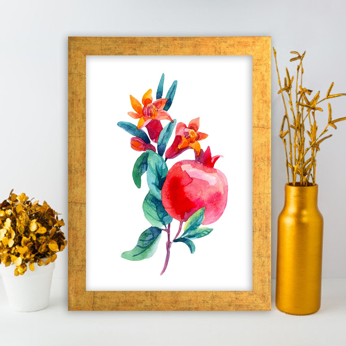 Quadro Decorativo MDF Emoldurado - Arte Multicolor 24x29cm com Moldura de Madeira 2cm