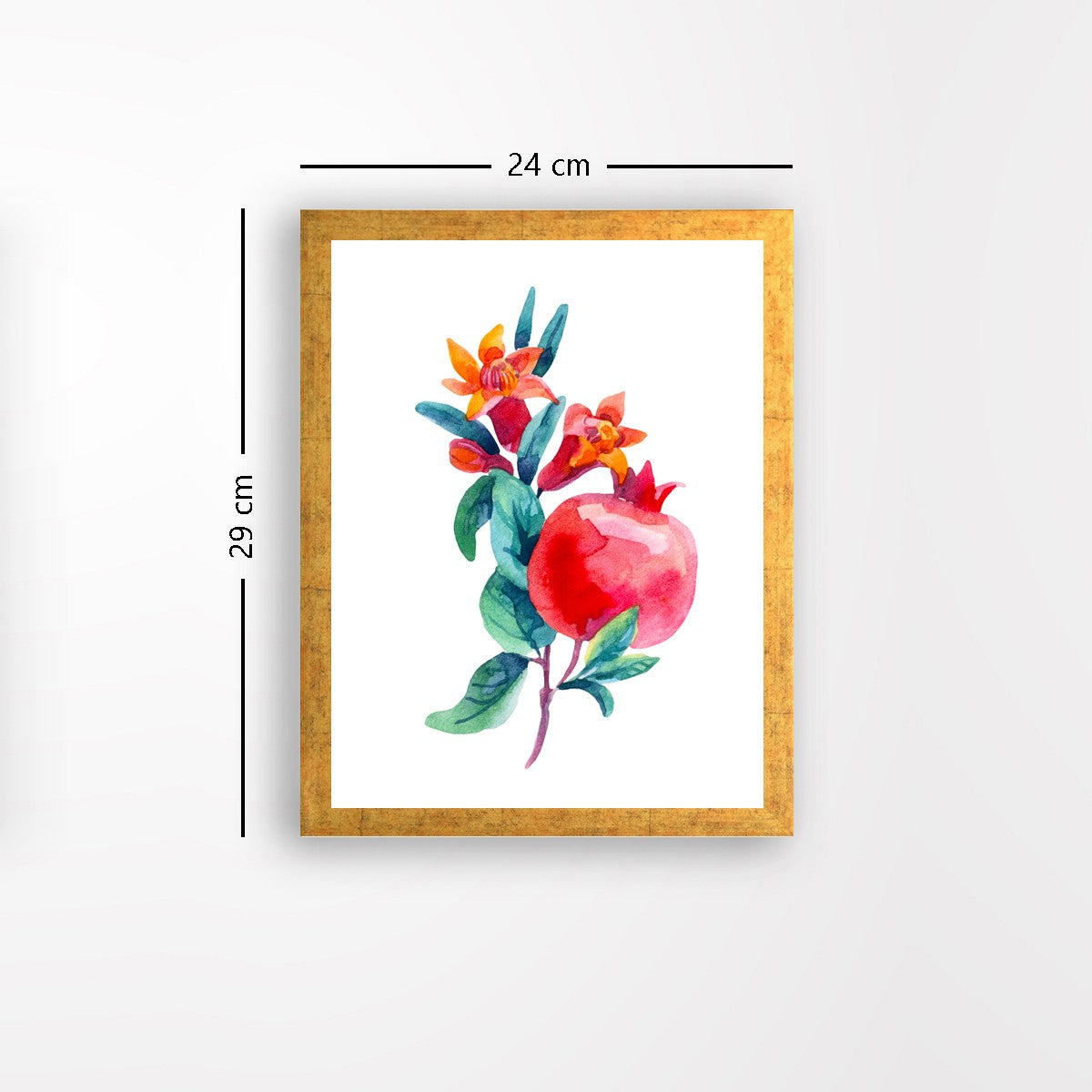 Quadro Decorativo MDF Emoldurado - Arte Multicolor 24x29cm com Moldura de Madeira 2cm