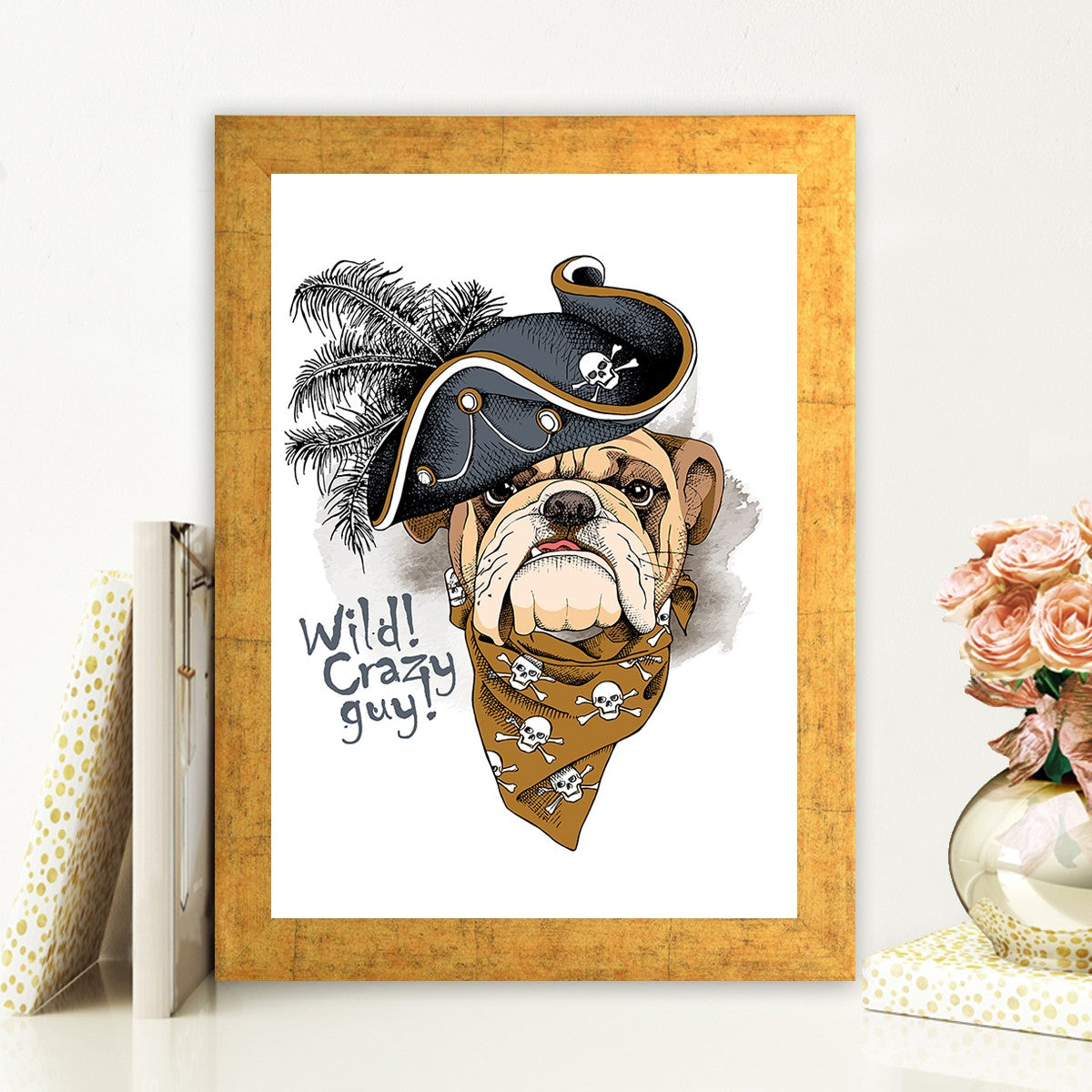 Quadro Decorativo MDF Emoldurado - Arte Multicolor 24x29cm com Moldura de Madeira 2cm