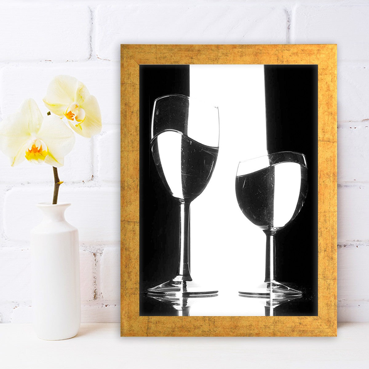 Quadro Decorativo MDF Emoldurado - Arte Multicolor 24x29cm com Moldura de Madeira 2cm