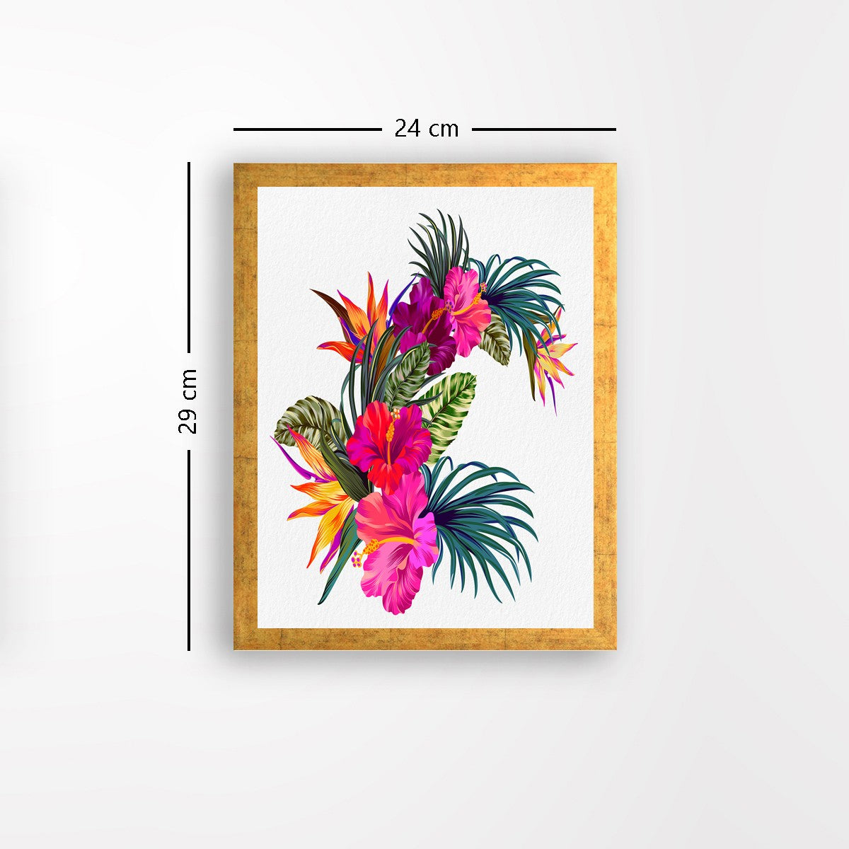 Quadro Decorativo MDF Emoldurado - Arte Multicolor 24x29cm com Moldura de Madeira 2cm