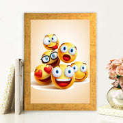 Quadro Decorativo MDF Emoldurado - Arte Multicolor 24x29cm com Moldura de Madeira 2cm