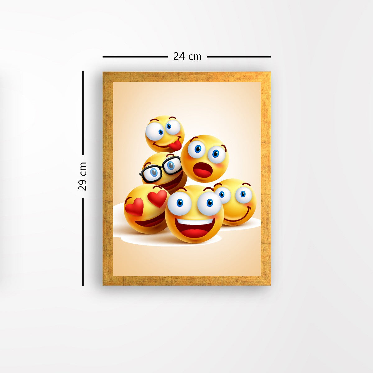 Quadro Decorativo MDF Emoldurado - Arte Multicolor 24x29cm com Moldura de Madeira 2cm