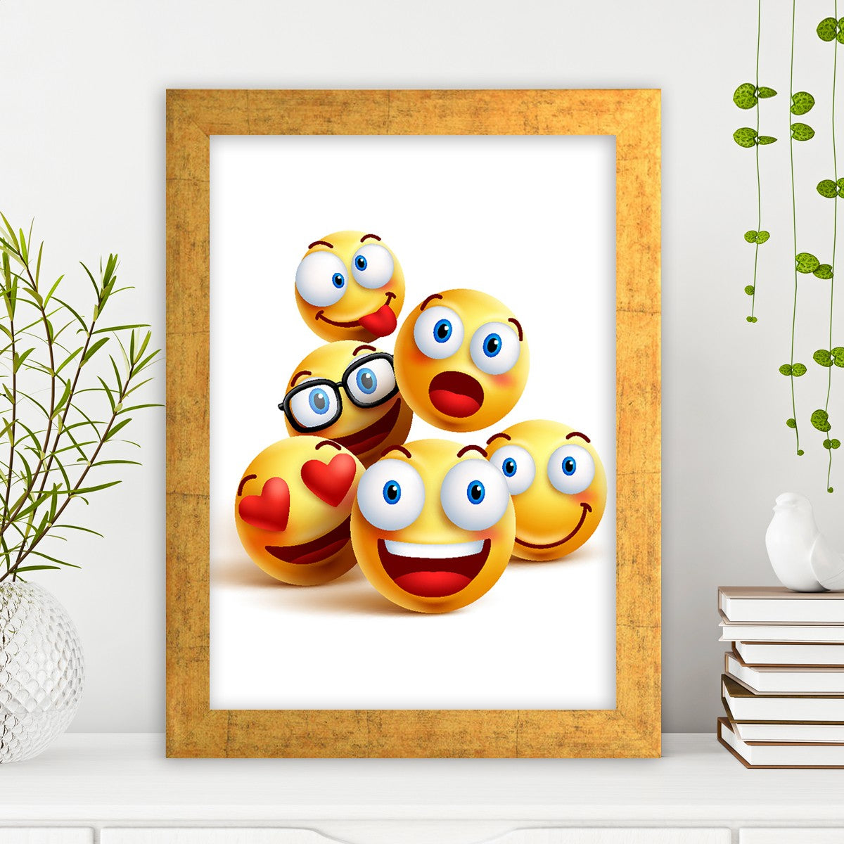 Quadro Decorativo MDF Emoldurado - Arte Multicolor 24x29cm com Moldura de Madeira 2cm