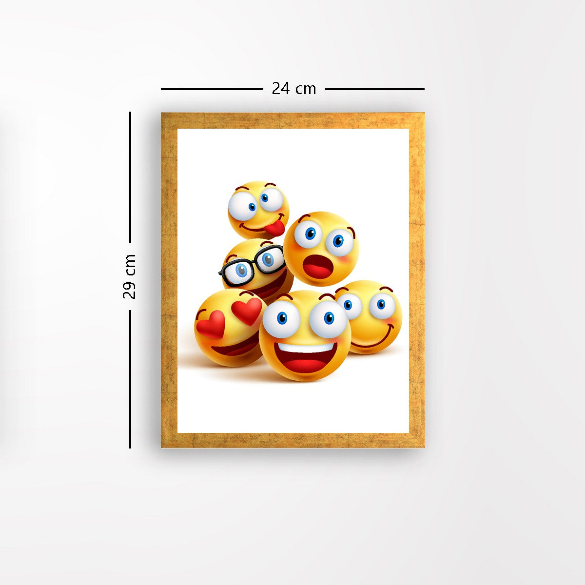 Quadro Decorativo MDF Emoldurado - Arte Multicolor 24x29cm com Moldura de Madeira 2cm