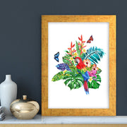 Quadro Decorativo MDF Emoldurado - Arte Multicolor 24x29cm com Moldura de Madeira 2cm