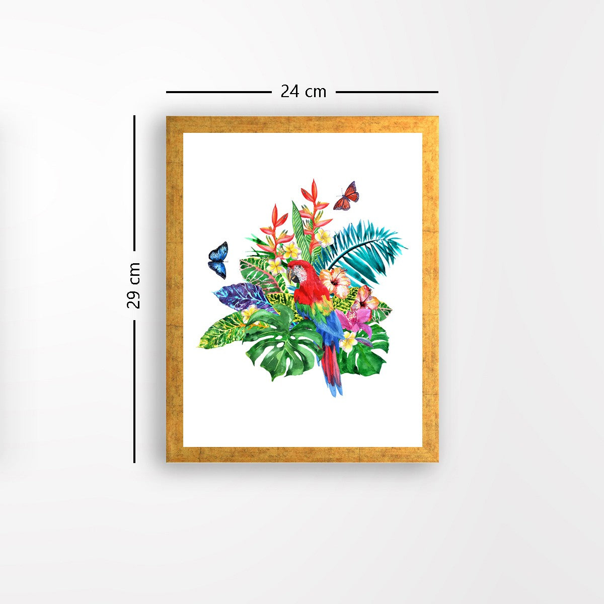Quadro Decorativo MDF Emoldurado - Arte Multicolor 24x29cm com Moldura de Madeira 2cm