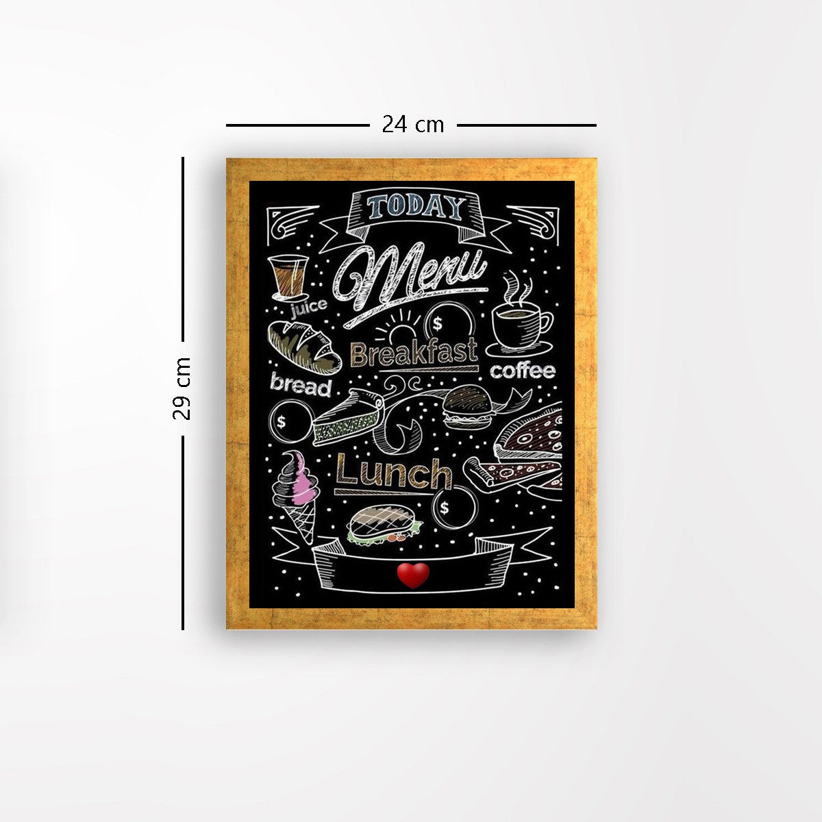 Quadro Decorativo MDF Emoldurado - Arte Multicolor 24x29cm com Moldura de Madeira 2cm