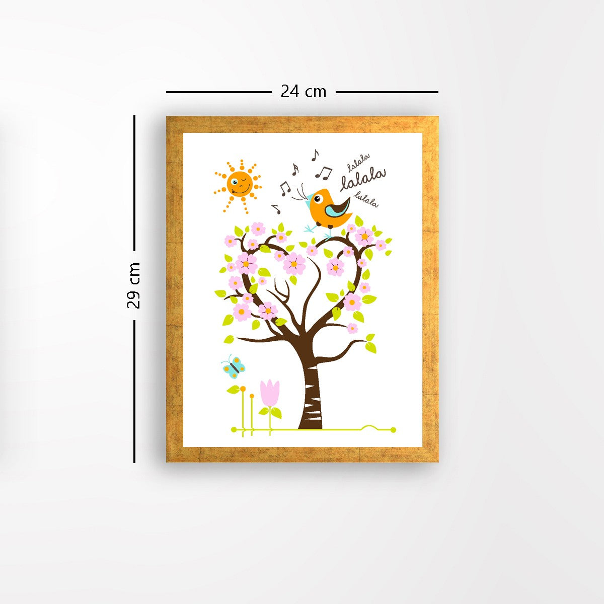 Quadro Decorativo MDF Emoldurado - Arte Multicolor 24x29cm com Moldura de Madeira 2cm