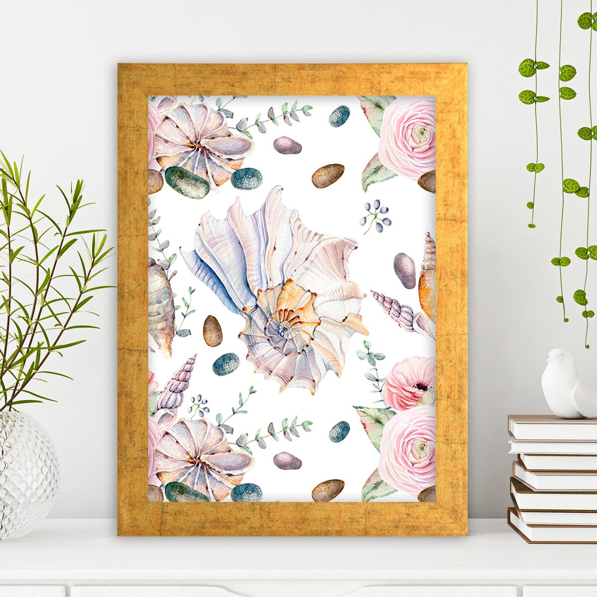 Quadro Decorativo MDF Emoldurado - Arte Multicolor 24x29cm com Moldura de Madeira 2cm