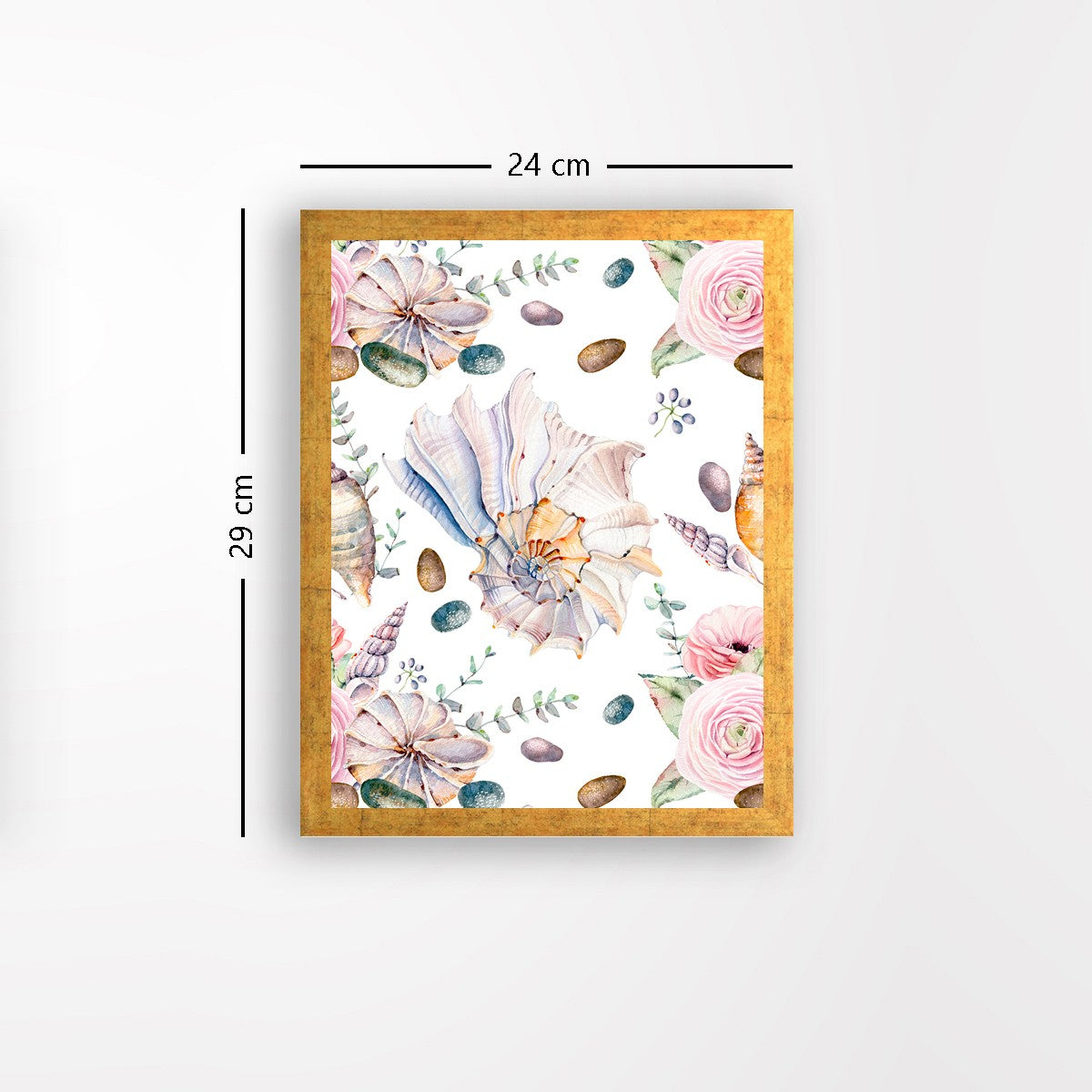 Quadro Decorativo MDF Emoldurado - Arte Multicolor 24x29cm com Moldura de Madeira 2cm