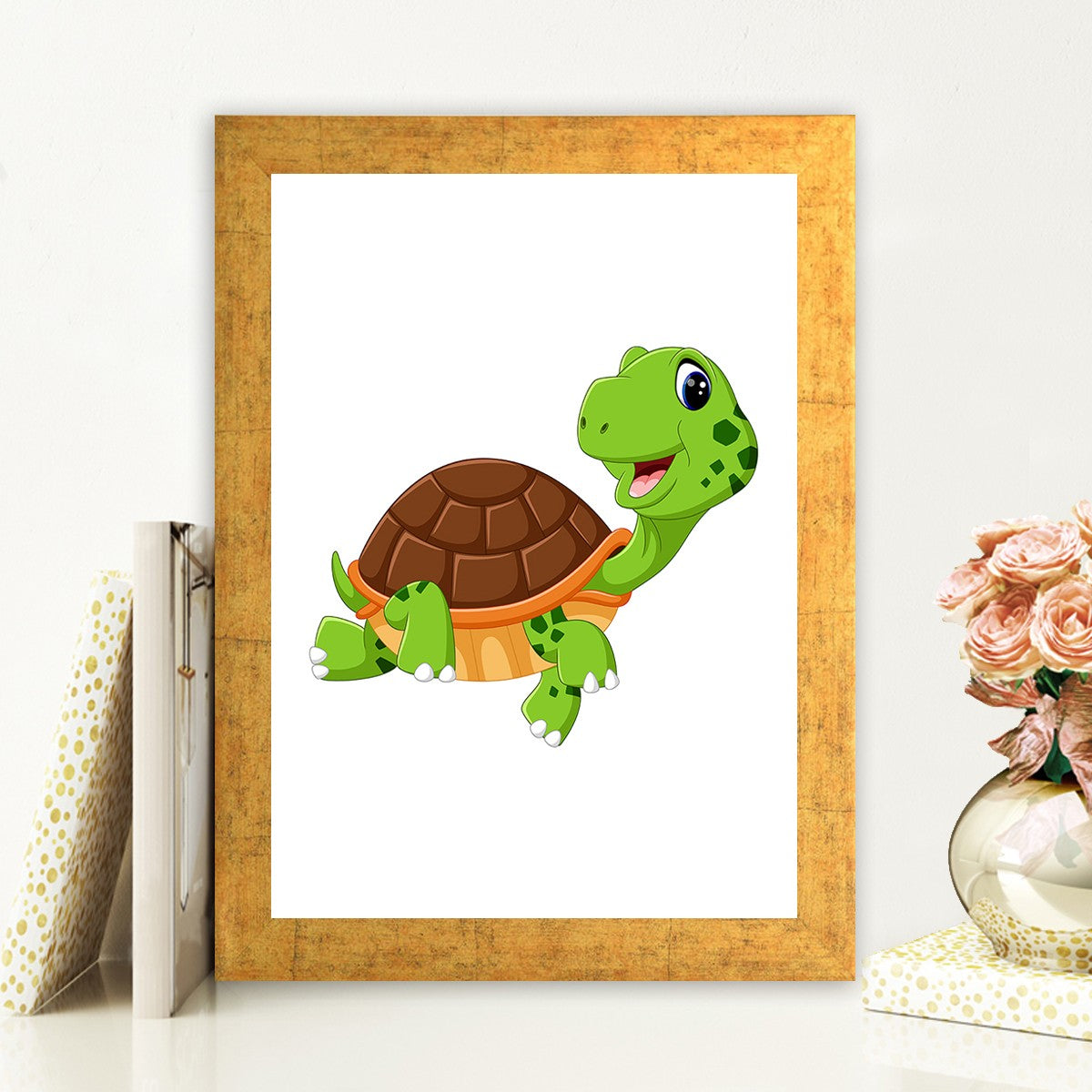 Quadro Decorativo MDF Emoldurado - Arte Multicolor 24x29cm com Moldura de Madeira 2cm