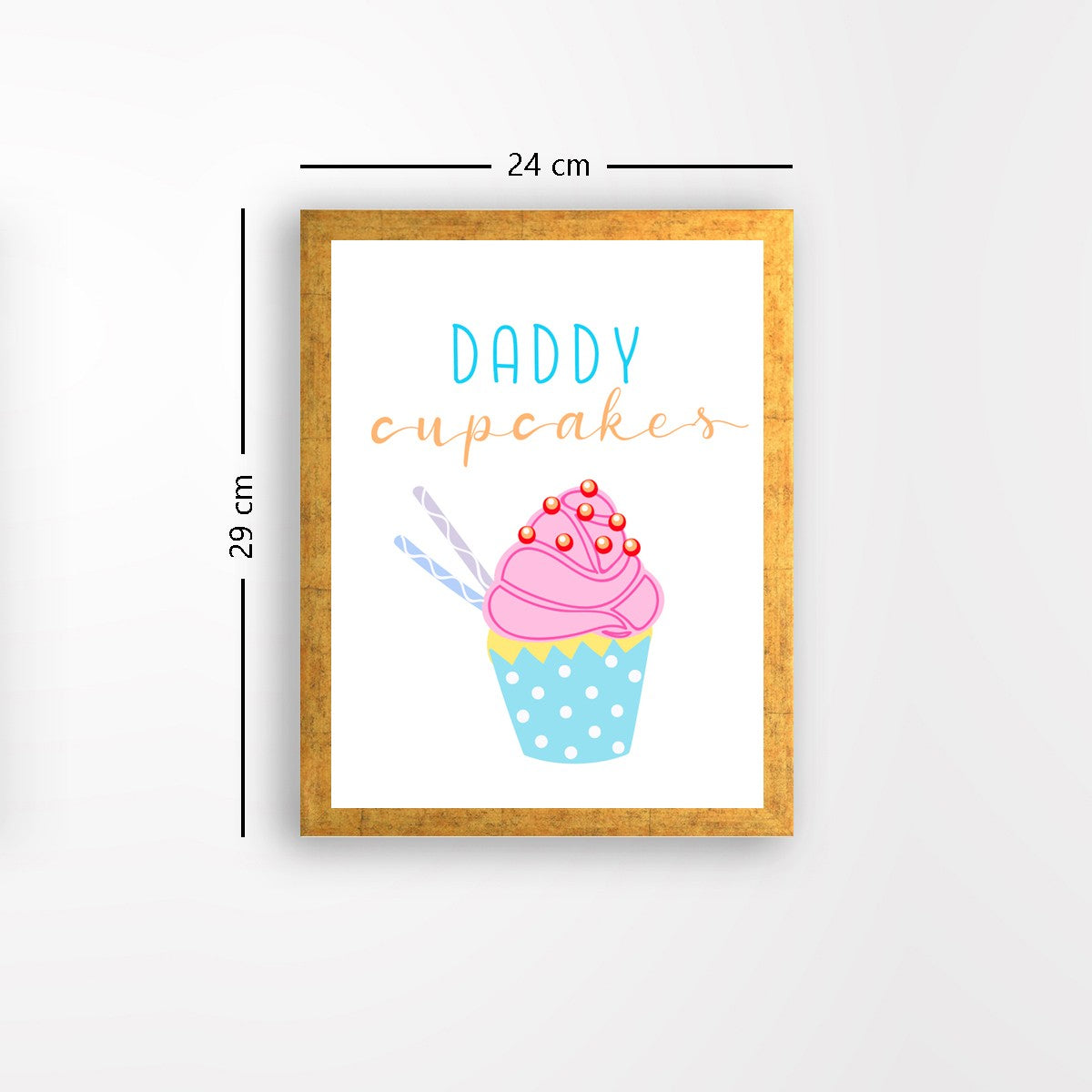 Quadro Decorativo MDF Emoldurado - Arte Multicolor 24x29cm com Moldura de Madeira 2cm