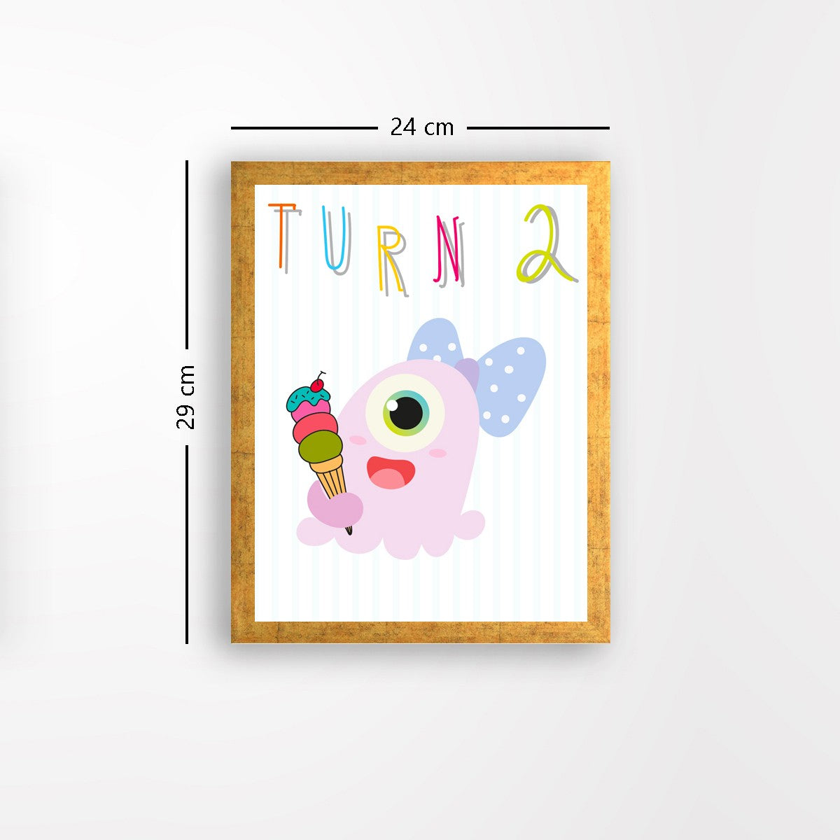 Quadro Decorativo MDF Emoldurado - Arte Multicolor 24x29cm com Moldura de Madeira 2cm