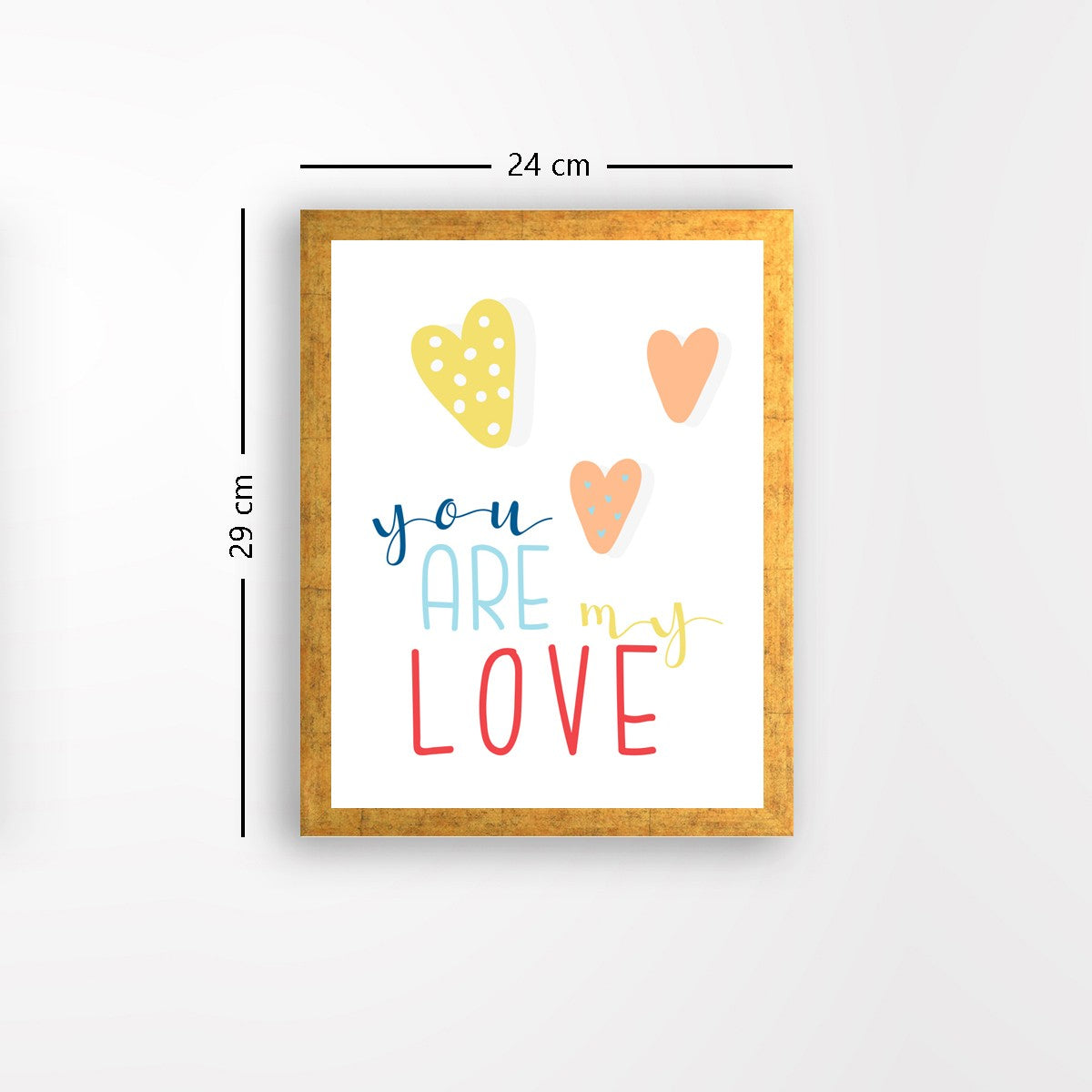 Quadro Decorativo MDF Emoldurado - Arte Multicolor 24x29cm com Moldura de Madeira 2cm