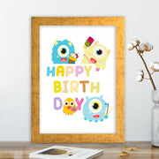 Quadro Decorativo MDF Emoldurado - Arte Multicolor 24x29cm com Moldura de Madeira 2cm