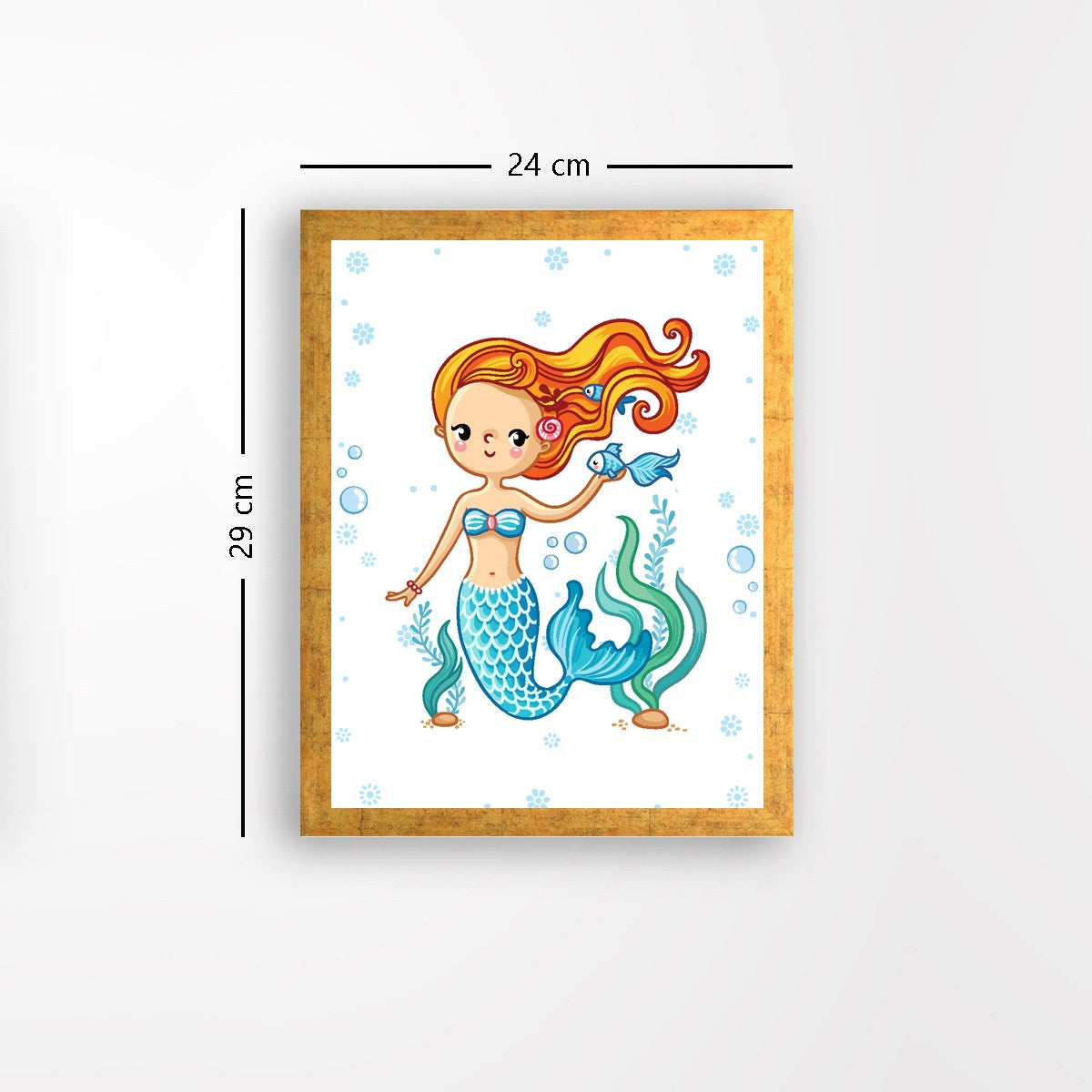 Quadro Decorativo MDF Emoldurado - Arte Multicolor 24x29cm com Moldura de Madeira 2cm