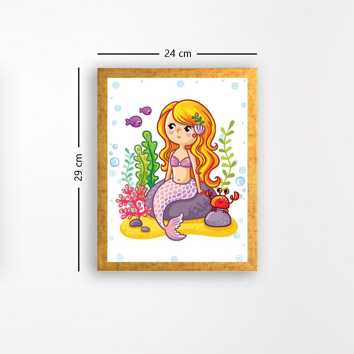 Quadro Decorativo MDF Emoldurado - Arte Multicolor 24x29cm com Moldura de Madeira 2cm