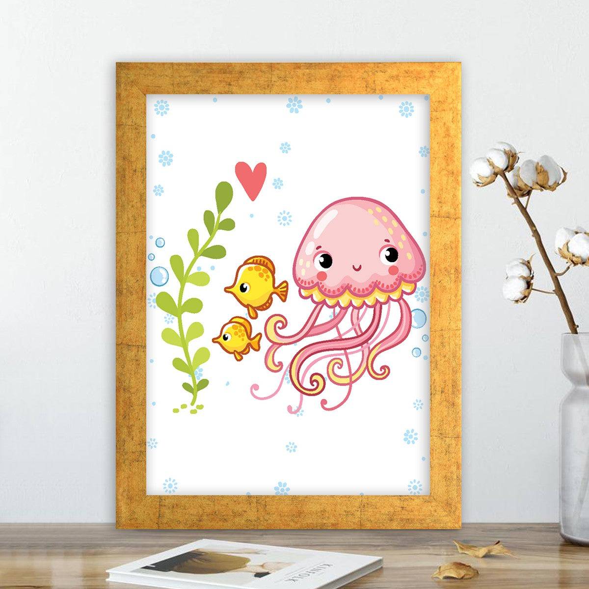 Quadro Decorativo MDF Emoldurado - Arte Multicolor 24x29cm com Moldura de Madeira 2cm