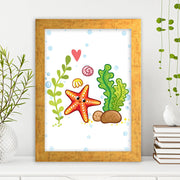 Quadro Decorativo MDF Emoldurado - Arte Multicolor 24x29cm com Moldura de Madeira 2cm