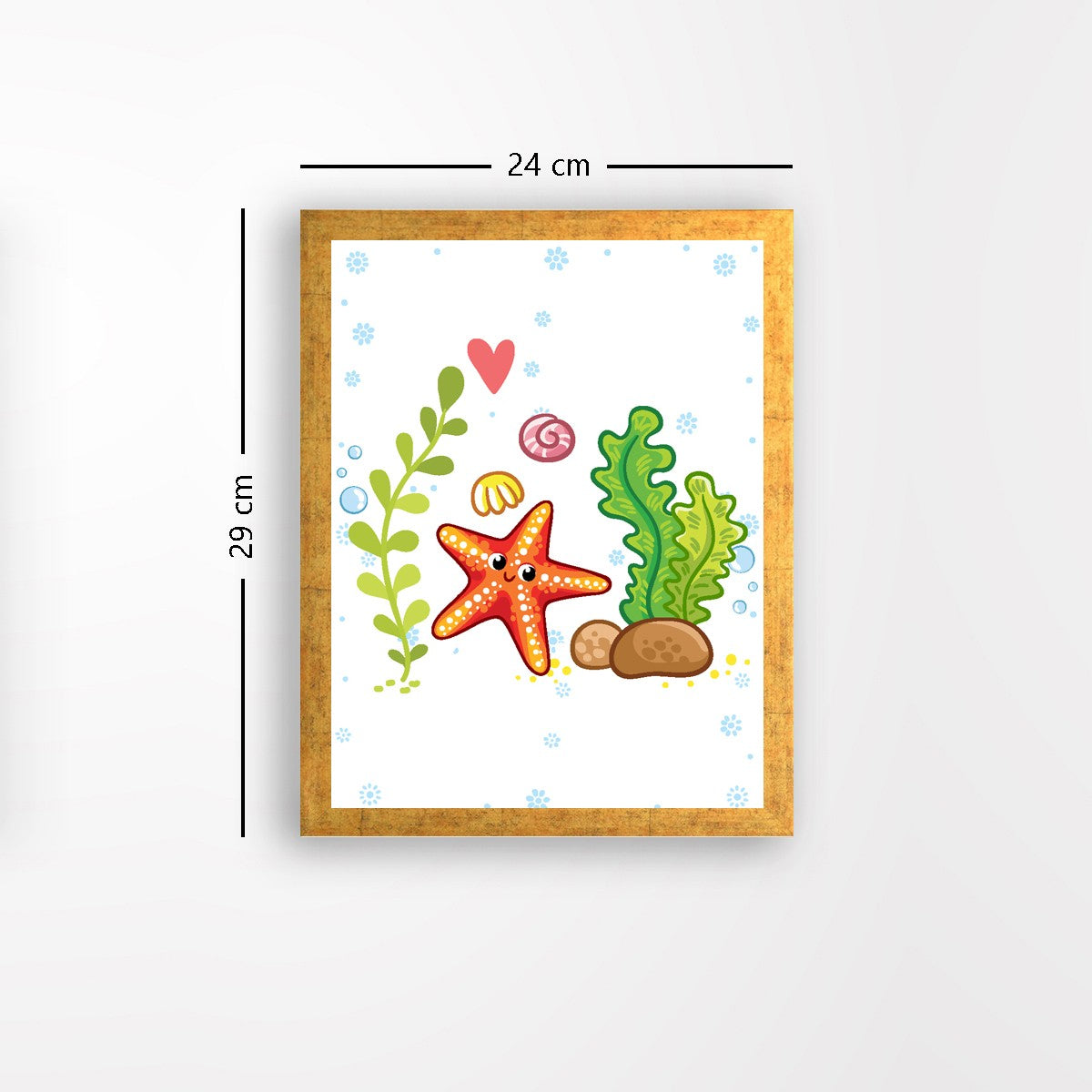 Quadro Decorativo MDF Emoldurado - Arte Multicolor 24x29cm com Moldura de Madeira 2cm