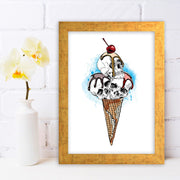 Quadro Decorativo MDF Emoldurado - Arte Multicolor 24x29cm com Moldura de Madeira 2cm