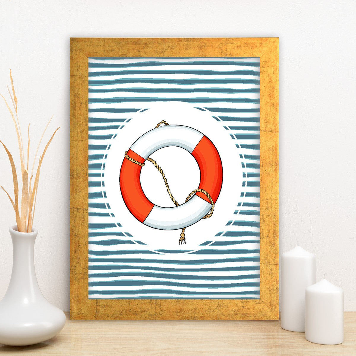 Quadro Decorativo MDF Emoldurado - Arte Multicolor 24x29cm com Moldura de Madeira 2cm