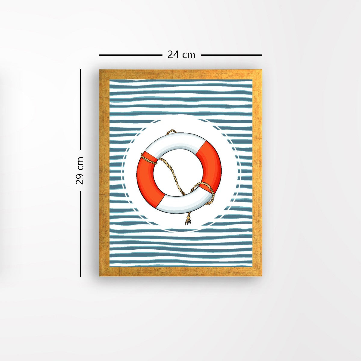 Quadro Decorativo MDF Emoldurado - Arte Multicolor 24x29cm com Moldura de Madeira 2cm