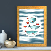 Quadro Decorativo MDF Emoldurado - Arte Multicolor 24x29cm com Moldura de Madeira 2cm