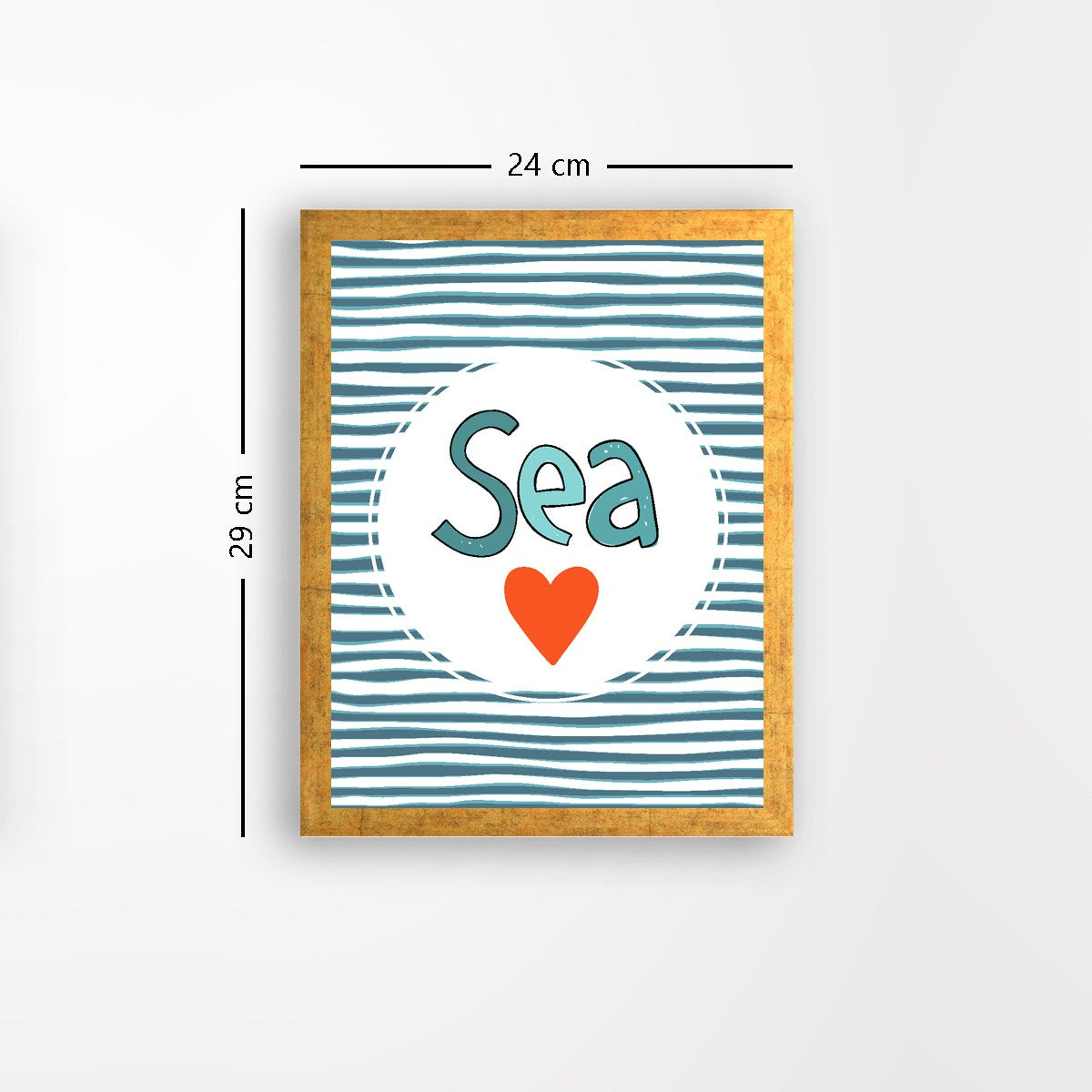 Quadro Decorativo MDF Emoldurado - Arte Multicolor 24x29cm com Moldura de Madeira 2cm