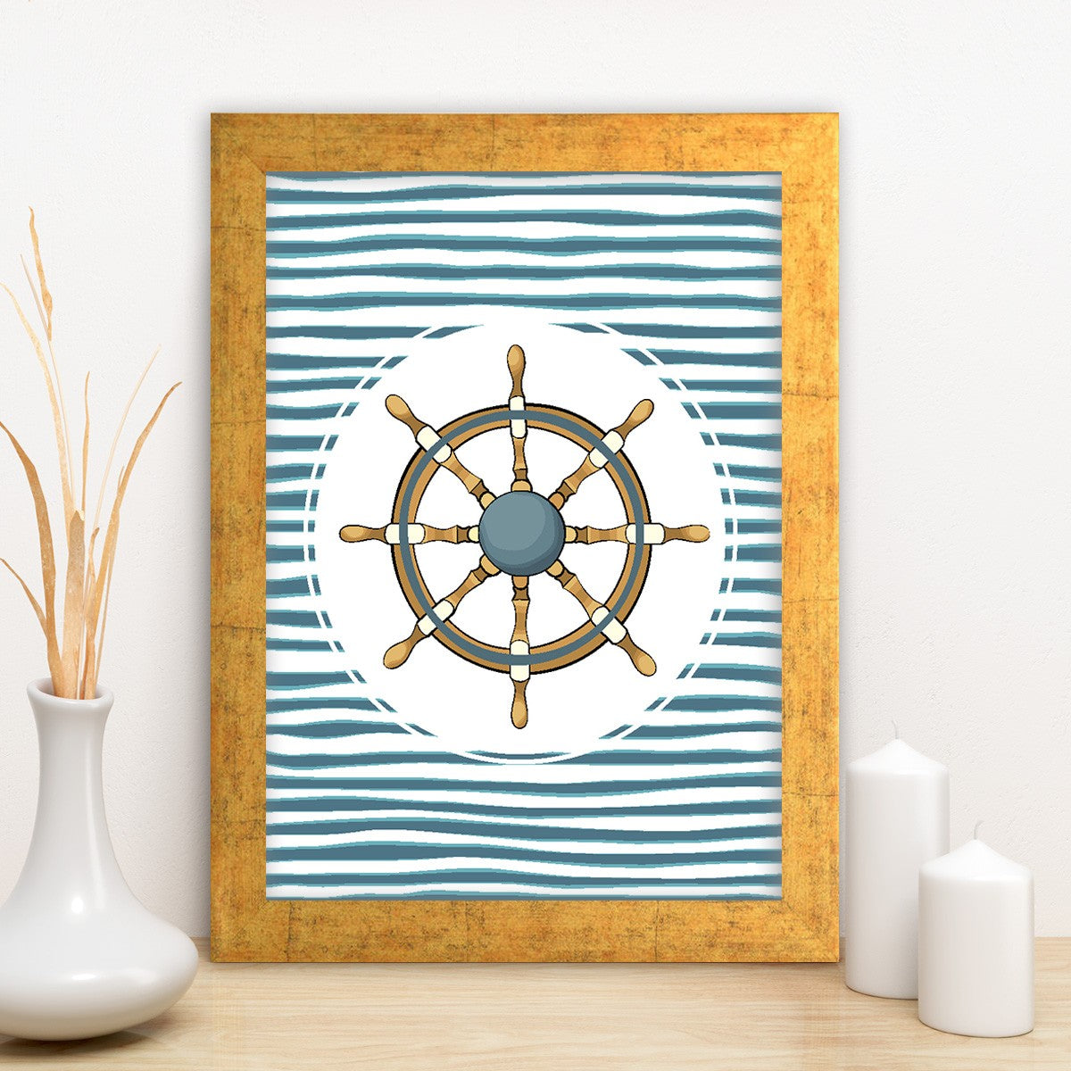 Quadro Decorativo MDF Emoldurado - Arte Multicolor 24x29cm com Moldura de Madeira 2cm