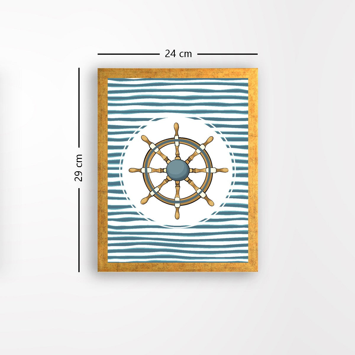 Quadro Decorativo MDF Emoldurado - Arte Multicolor 24x29cm com Moldura de Madeira 2cm