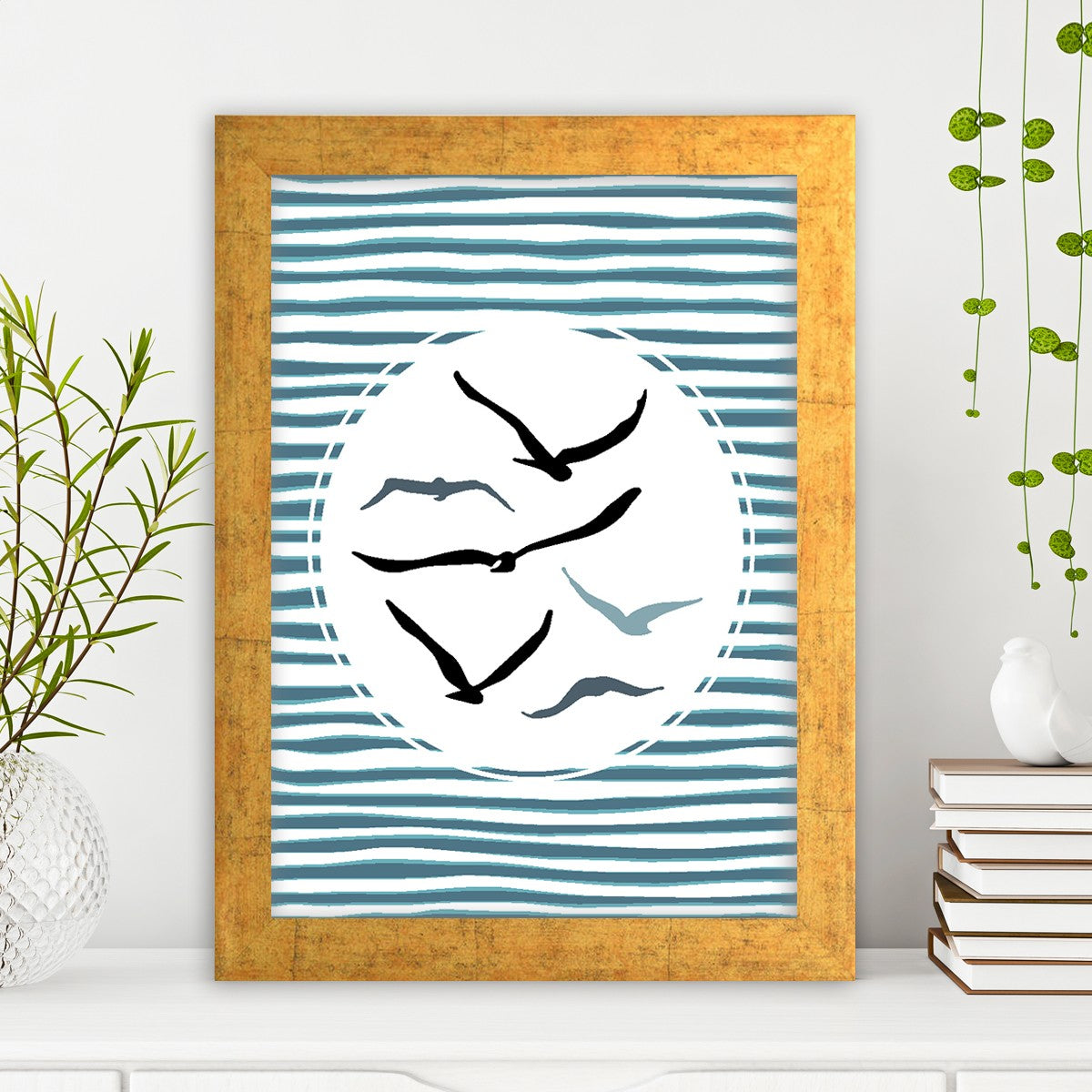 Quadro Decorativo MDF Emoldurado - Arte Multicolor 24x29cm com Moldura de Madeira 2cm