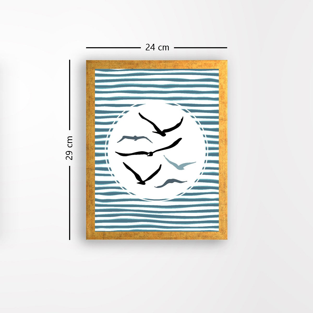 Quadro Decorativo MDF Emoldurado - Arte Multicolor 24x29cm com Moldura de Madeira 2cm