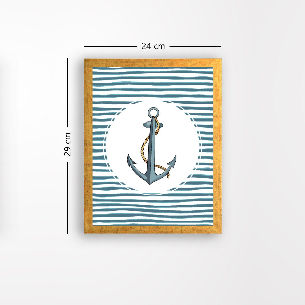 Quadro Decorativo MDF Emoldurado - Arte Multicolor 24x29cm com Moldura de Madeira 2cm