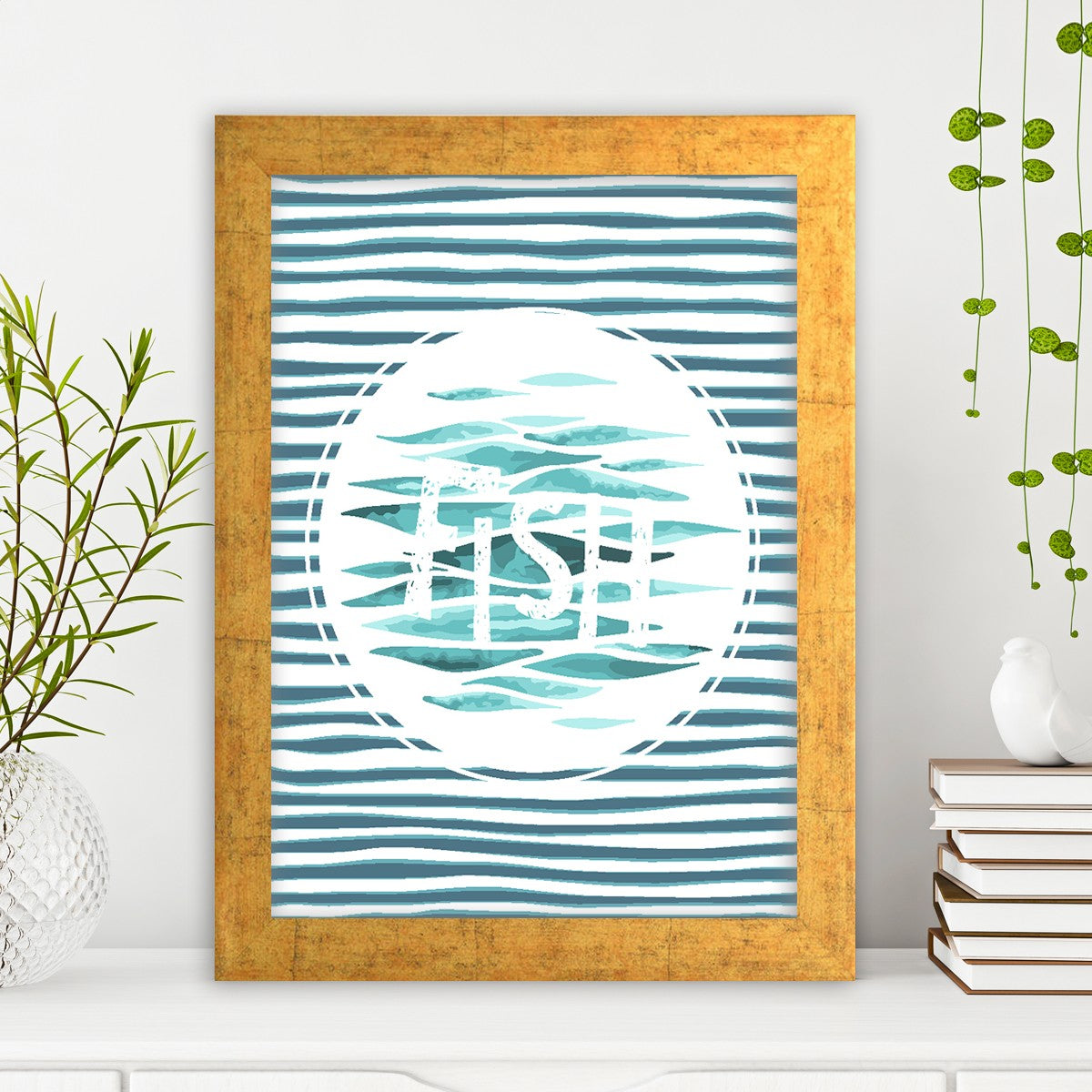 Quadro Decorativo MDF Emoldurado - Arte Multicolor 24x29cm com Moldura de Madeira 2cm