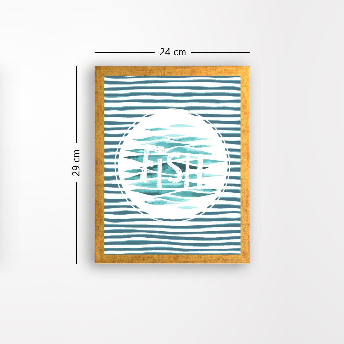 Quadro Decorativo MDF Emoldurado - Arte Multicolor 24x29cm com Moldura de Madeira 2cm