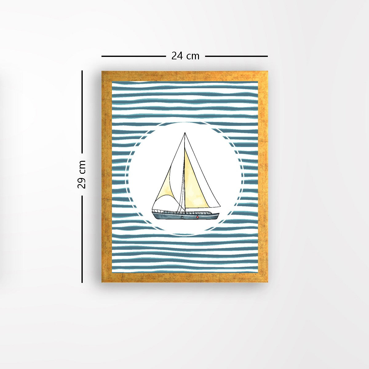 Quadro Decorativo MDF Emoldurado - Arte Multicolor 24x29cm com Moldura de Madeira 2cm