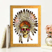 Quadro Decorativo MDF Emoldurado - Arte Multicolor 24x29cm com Moldura de Madeira 2cm