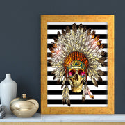 Quadro Decorativo MDF Emoldurado - Arte Multicolor 24x29cm com Moldura de Madeira 2cm