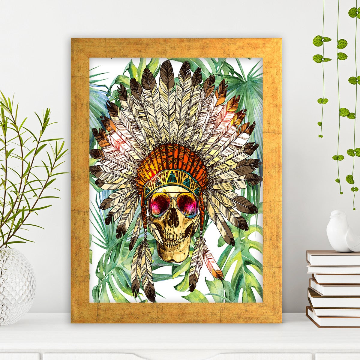 Quadro Decorativo MDF Emoldurado - Arte Multicolor 24x29cm com Moldura de Madeira 2cm